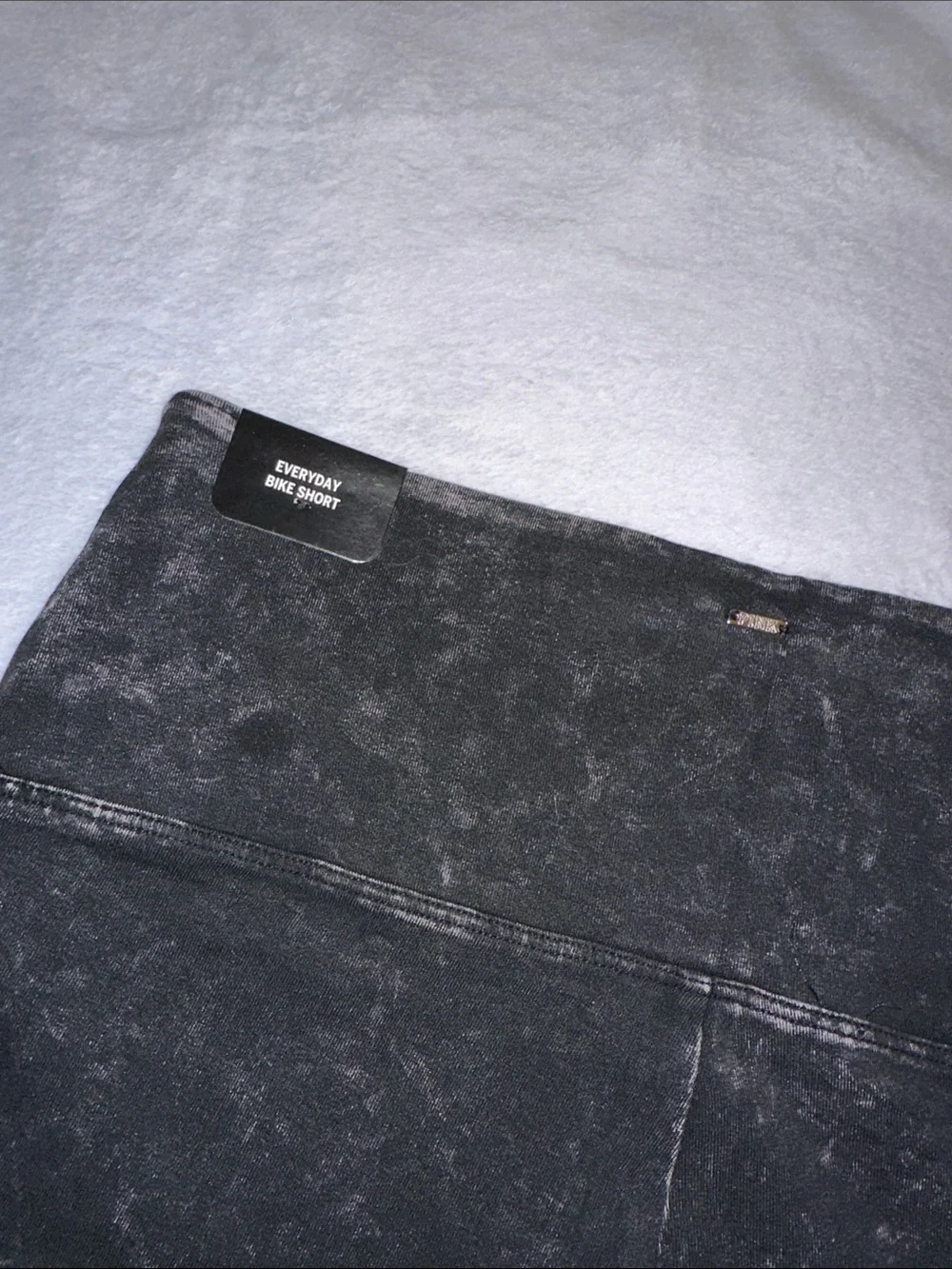 PINK Victoria's Secret Black Acid-Wash Bike Shorts